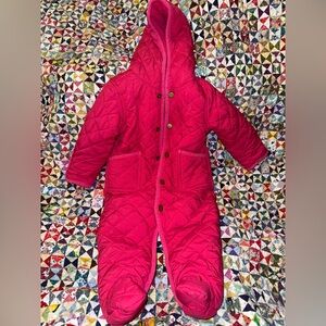 Ralph Lauren Vibrant Pink Fabric snowsuit